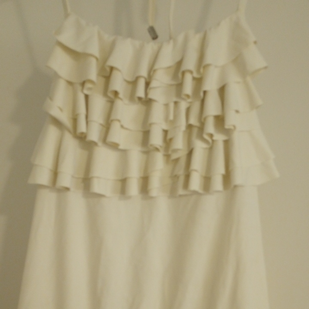 Cream Ruffled Halter Top - Picture 2 of 6